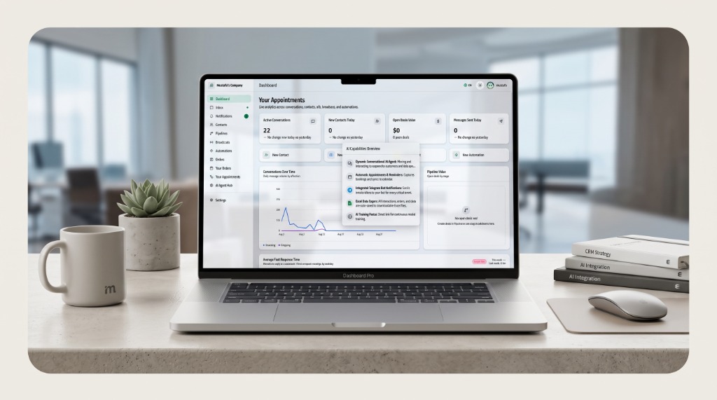 WhatsApp Automation & AI Dashboard Pro
